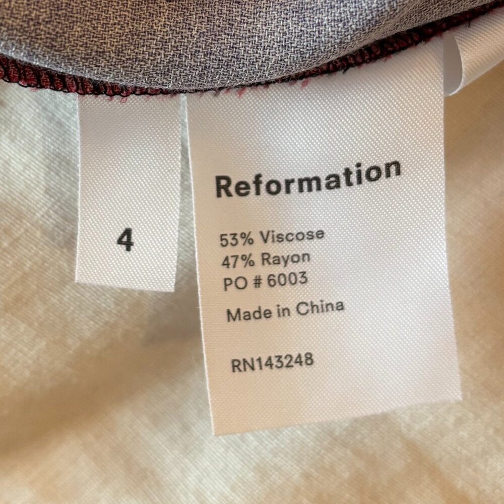 Like New Reformation Sorrenti Wide Leg Pants in Isabel Stripe, Size 4 - Picture 5 of 5